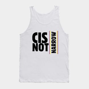 cis not narrow (nonbinary flag black) Tank Top